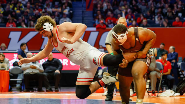 Joliet Catholic junior Dillan Johnson won the 2023 Illinois Class 2A title at 285 pounds